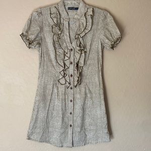 Cruel Girl, small, button up dress with pockets